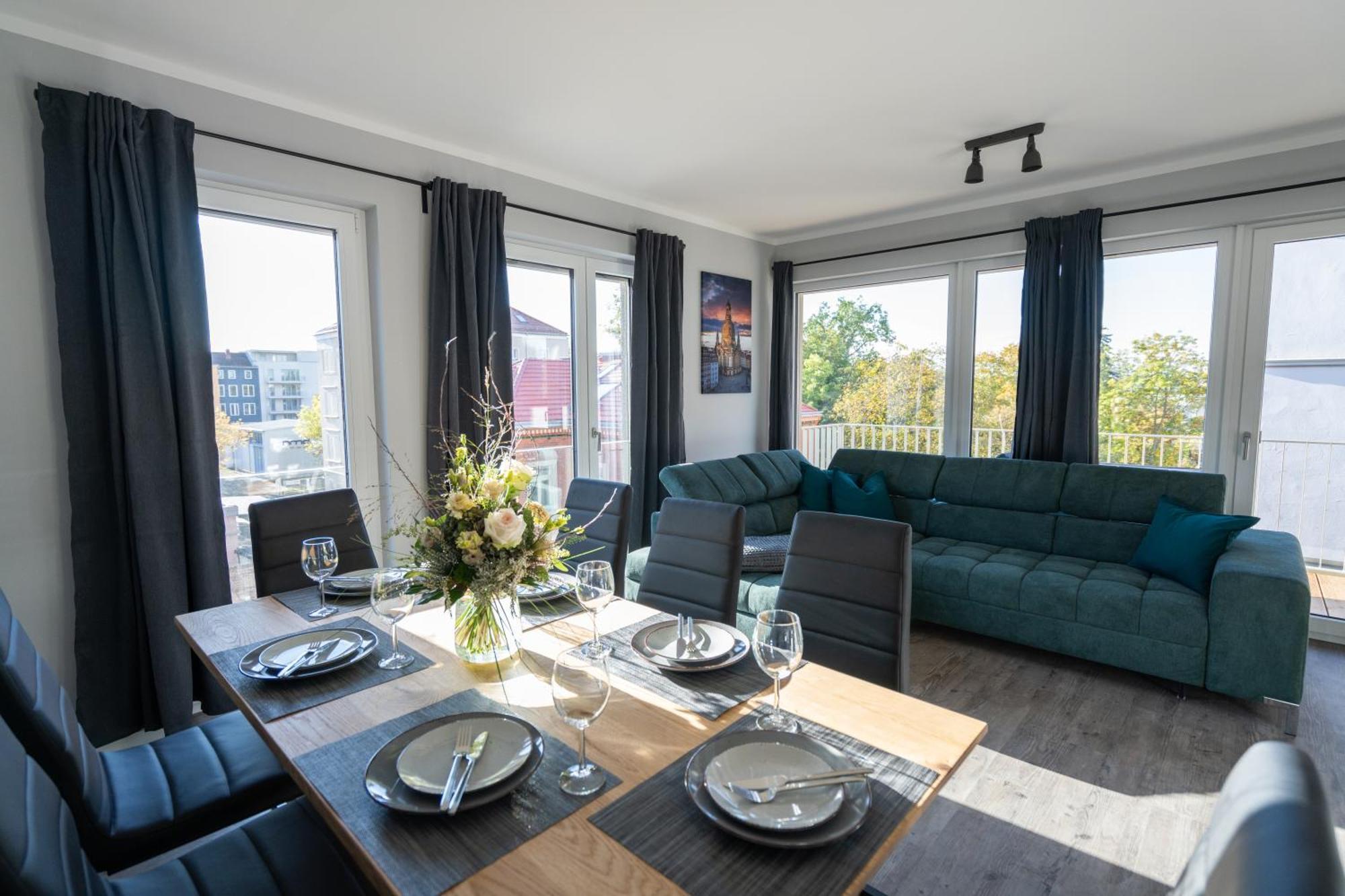 Ferienwohnung Supreme City Dream Mit Terrasse Und Parkplatz - 110M² Dresden Exterior foto